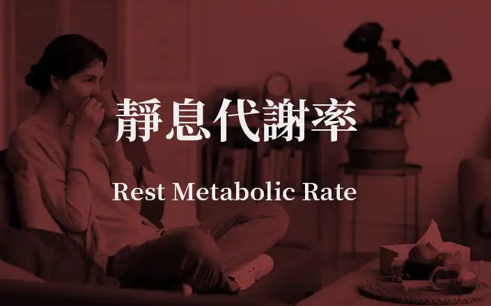 靜息代謝率 (Rest Metabolic Rate) 的定義說明圖，展示人體在安靜狀態下的基礎能量消耗概念。